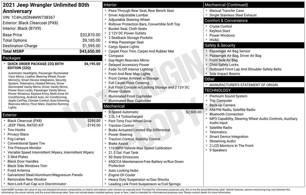 Used 2021 Jeep Wrangler SUV