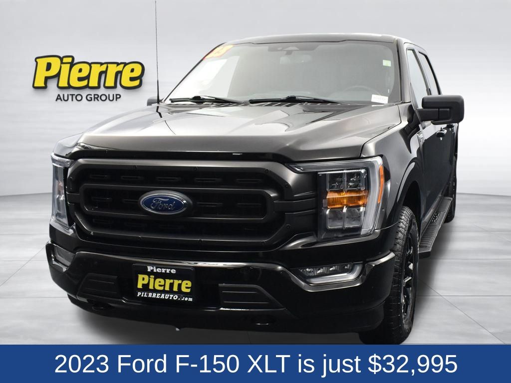 Black Metallic 2023 Ford F-150 XLT SuperCrew 4WD Pickup Truck Four-Wheel Drive Automatic