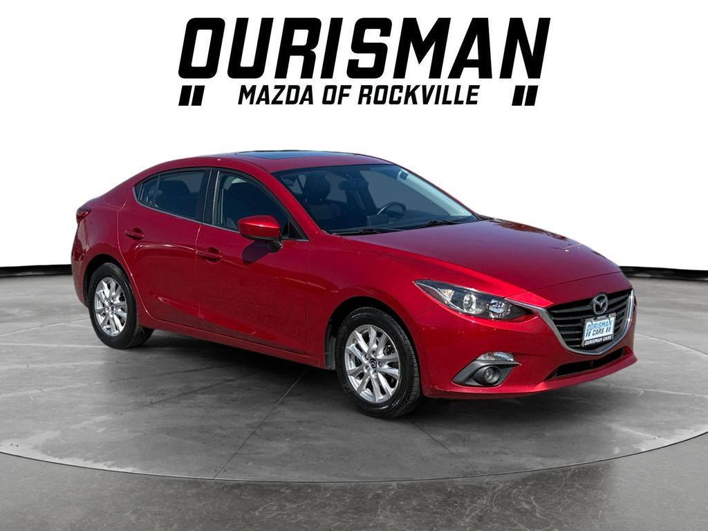 Red Metallic 2016 Mazda MAZDA3 i Touring Sedan Front-Wheel Drive 6-Speed Automatic