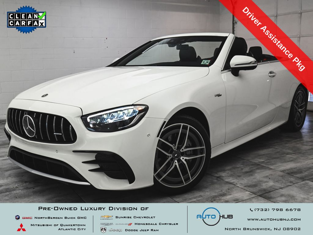 Polar White 2021 Mercedes-Benz E-Class Convertible All-Wheel Drive 9-Speed Automatic