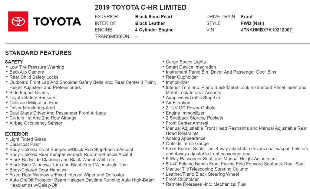 2019 Toyota C-HR Limited 21