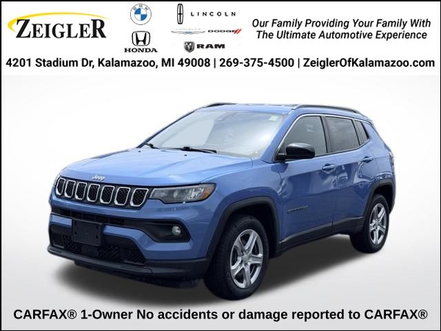 Hydro Blue Pearlcoat 2024 Jeep Compass SUV / Crossover Four-Wheel Drive 8-Speed Automatic