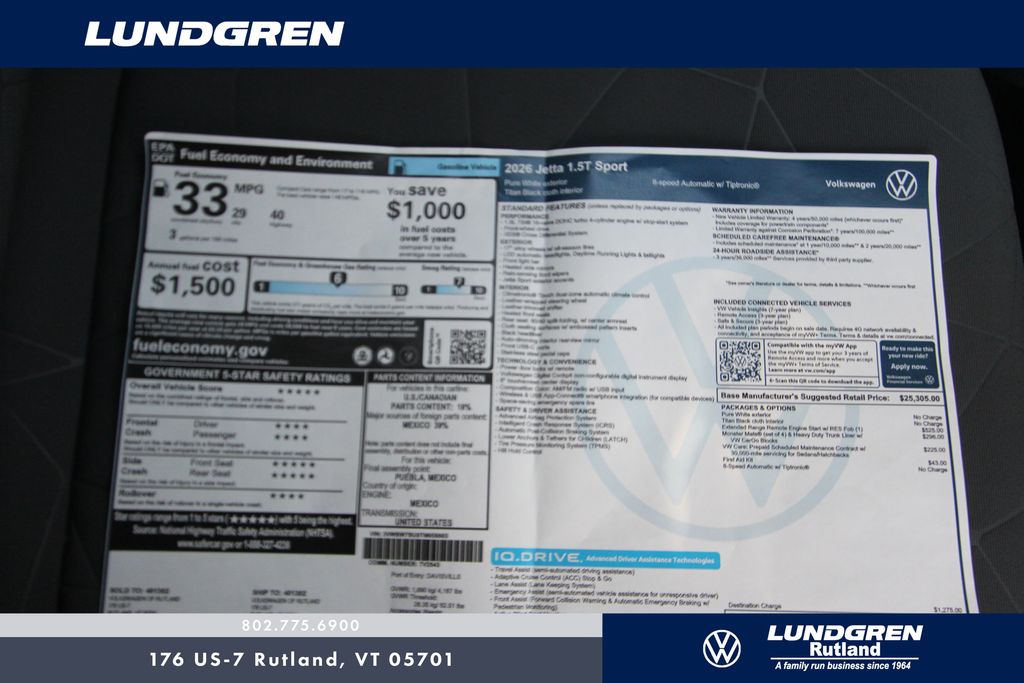 New 2026 Volkswagen Jetta Sedan