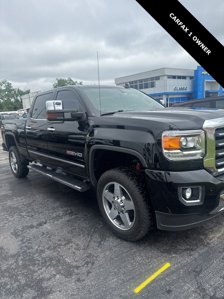 Onyx Black 2017 GMC Sierra 2500HD SLT Crew Cab SB 4WD Pickup Truck Four-Wheel Drive 6-Speed Automatic Overdrive