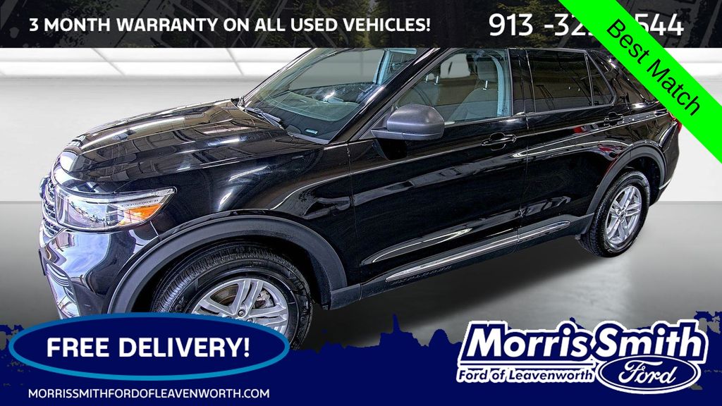 Agate Black Metallic 2023 Ford Explorer XLT AWD SUV / Crossover All-Wheel Drive Automatic