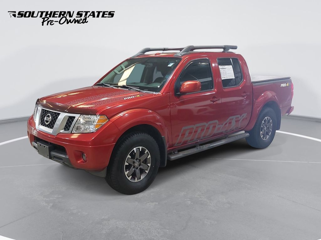 Lava Red 2017 Nissan Frontier PRO-4X Crew Cab 4WD Pickup Truck Four-Wheel Drive 5-Speed Automatic Overdrive