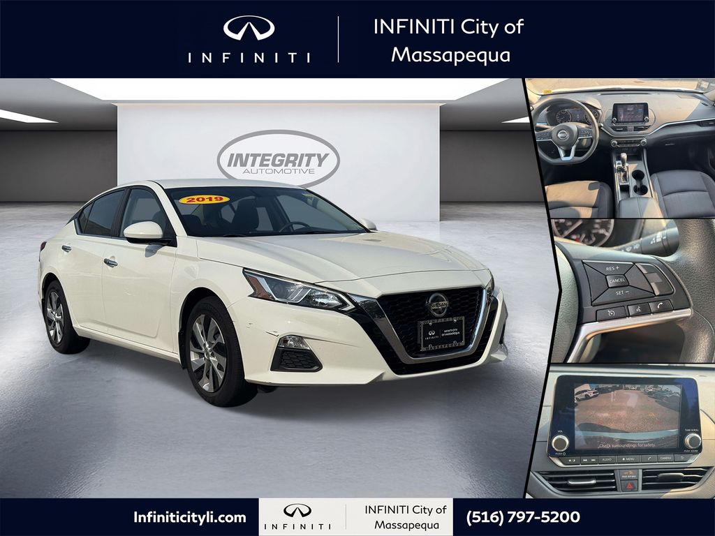 Glacier White 2019 Nissan Altima Sedan Front-Wheel Drive Continuously Variable Transmission