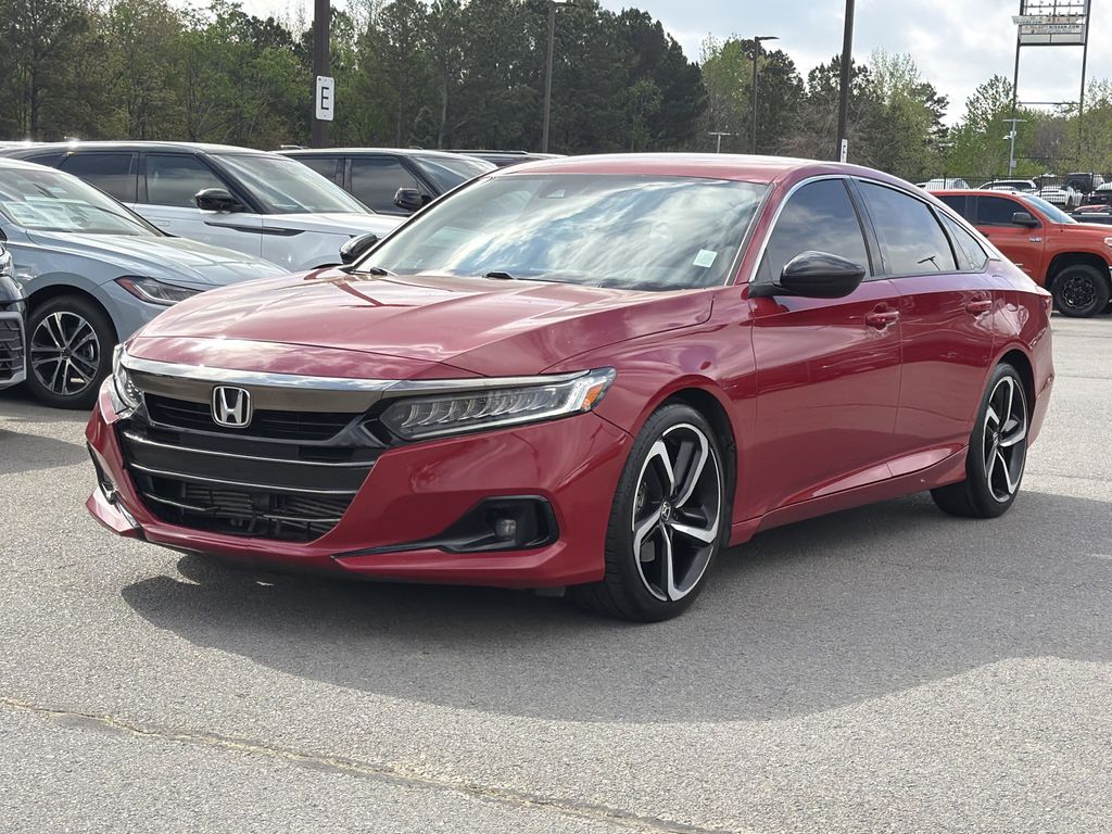 San Marino Red 2021 Honda Accord Sport FWD Sedan Front-Wheel Drive Continuously Variable Transmission