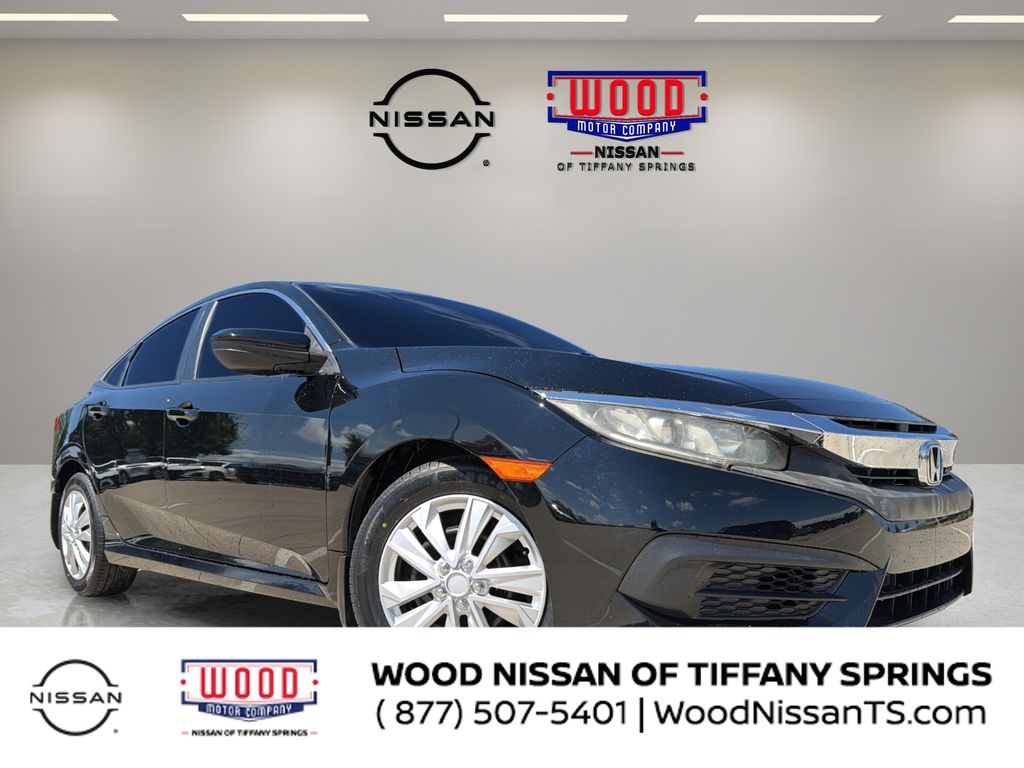 Crystal Black Pearl 2016 Honda Civic Sedan Front-Wheel Drive Continuously Variable Transmission
