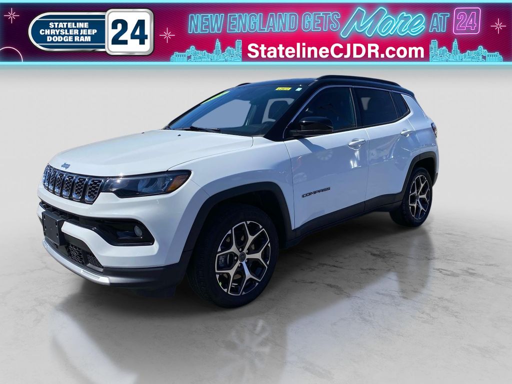 Bright White Clearcoat 2025 Jeep Compass Limited 4WD SUV / Crossover Four-Wheel Drive 8-Speed Automatic