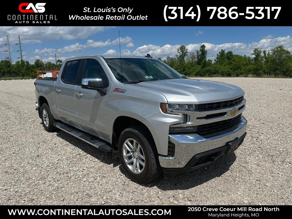 Silver Ice Metallic 2021 Chevrolet Silverado 1500 Pickup Truck Four-Wheel Drive 8-Speed Automatic