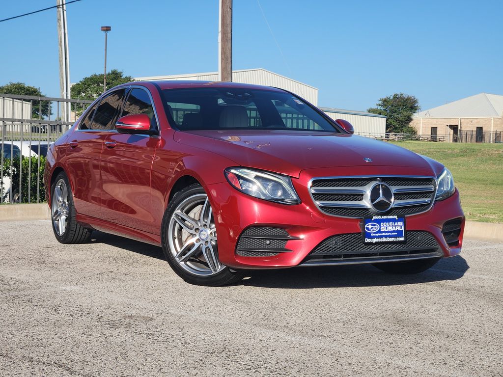 Red 2017 Mercedes-Benz E-Class Sedan Rear-Wheel Drive 9-Speed Automatic