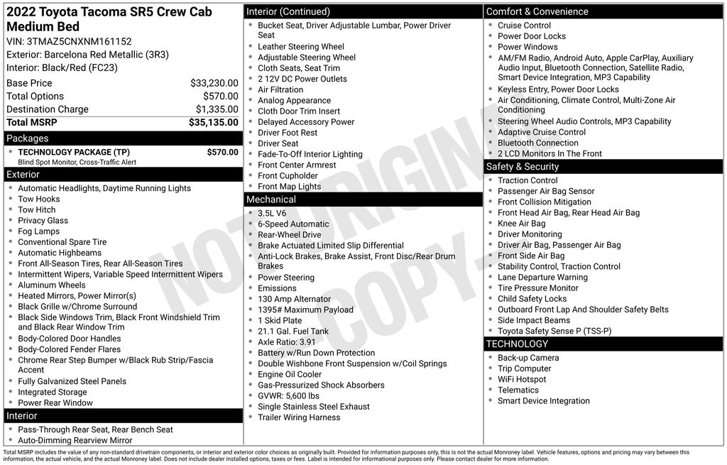 Certified Used 2022 Red Toyota SR5 image 5