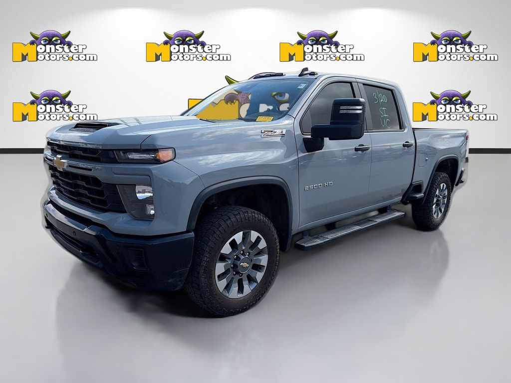 Slate Gray Metallic 2025 Chevrolet Silverado 2500HD Custom Crew Cab 4WD Pickup Truck Four-Wheel Drive Automatic