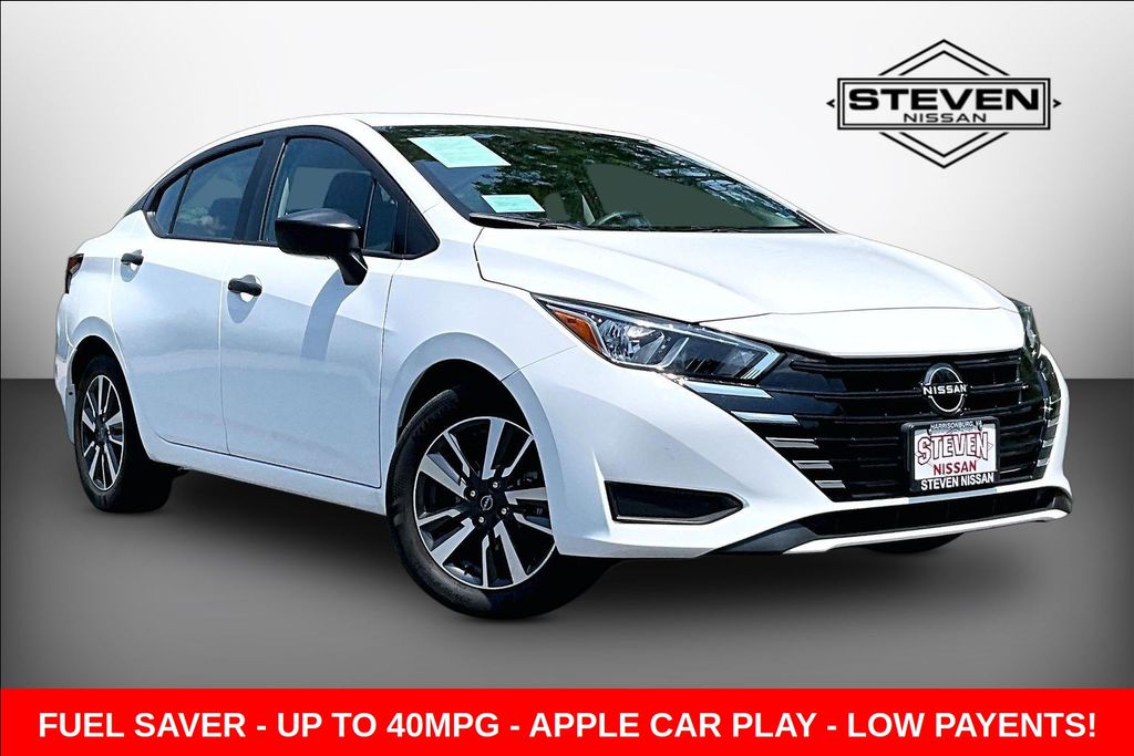White (Fresh Powder) 2024 Nissan Versa Sedan Front-Wheel Drive Continuously Variable Transmission