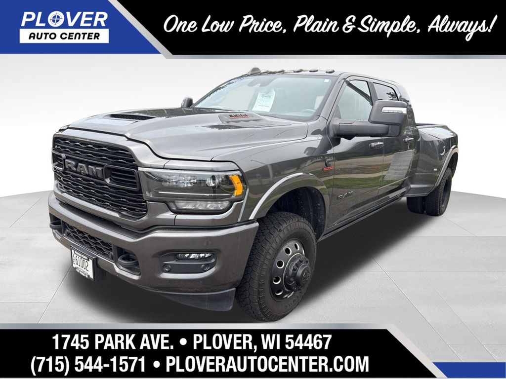 Gray (Granite Crystal Metallic Clearcoat) 2023 RAM 3500 Pickup Truck Four-Wheel Drive 6-Speed Automatic