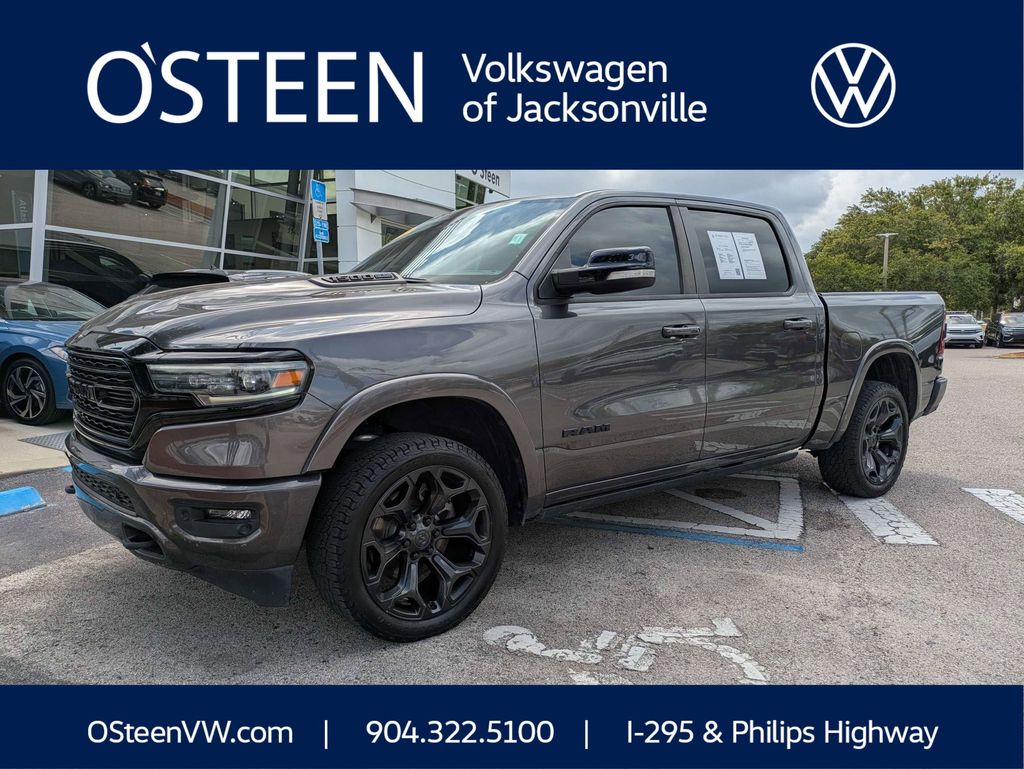 Gray (Granite Crystal Metallic Clearcoat) 2021 RAM 1500 Limited Crew Cab 4WD Pickup Truck Four-Wheel Drive 8-Speed Automatic