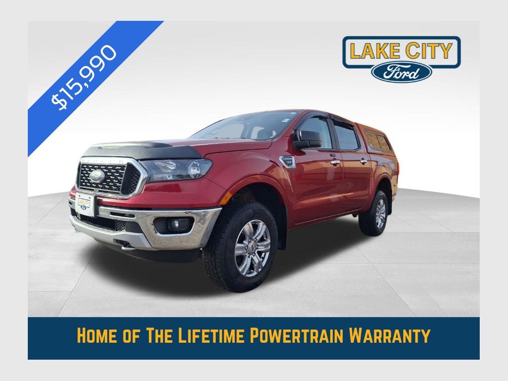 Rapid Red Metallic Tinted Clearcoat 2021 Ford Ranger XLT SuperCrew 4WD Pickup Truck Four-Wheel Drive Automatic