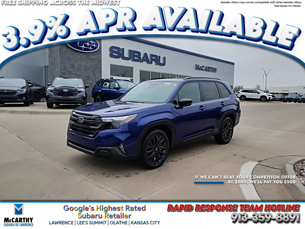 Blue 2026 Subaru Forester Sport Crossover AWD SUV / Crossover All-Wheel Drive Continuously Variable Transmission