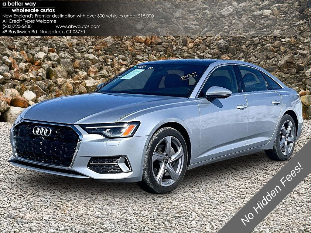 Silver 2024 Audi A6 quattro Premium Plus 45 TFSI Sedan All-Wheel Drive 7-Speed Automatic