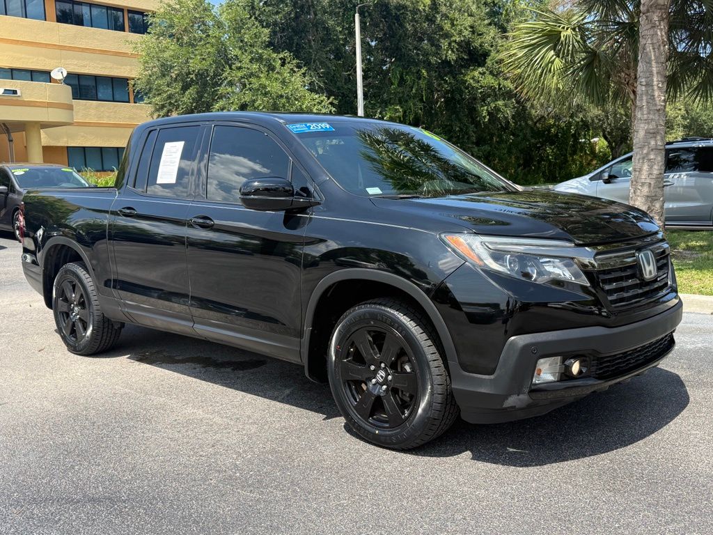 Black 2019 Honda Ridgeline Black Edition AWD Pickup Truck All-Wheel Drive 6-Speed Automatic
