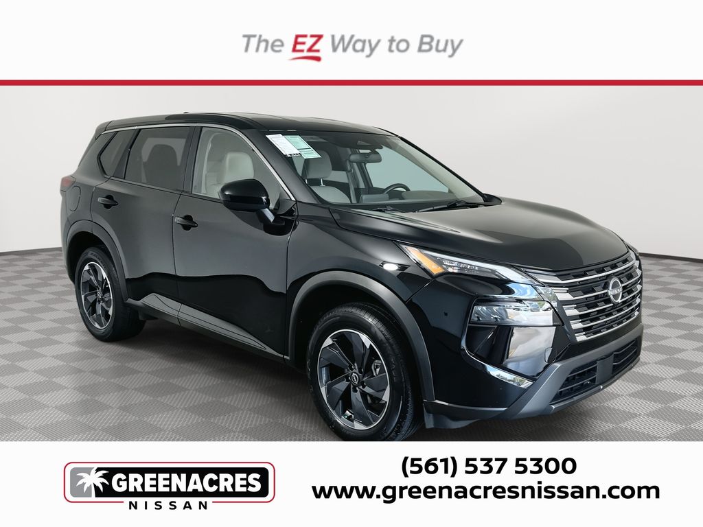 Super Black 2025 Nissan Rogue SV FWD SUV / Crossover Front-Wheel Drive Continuously Variable Transmission