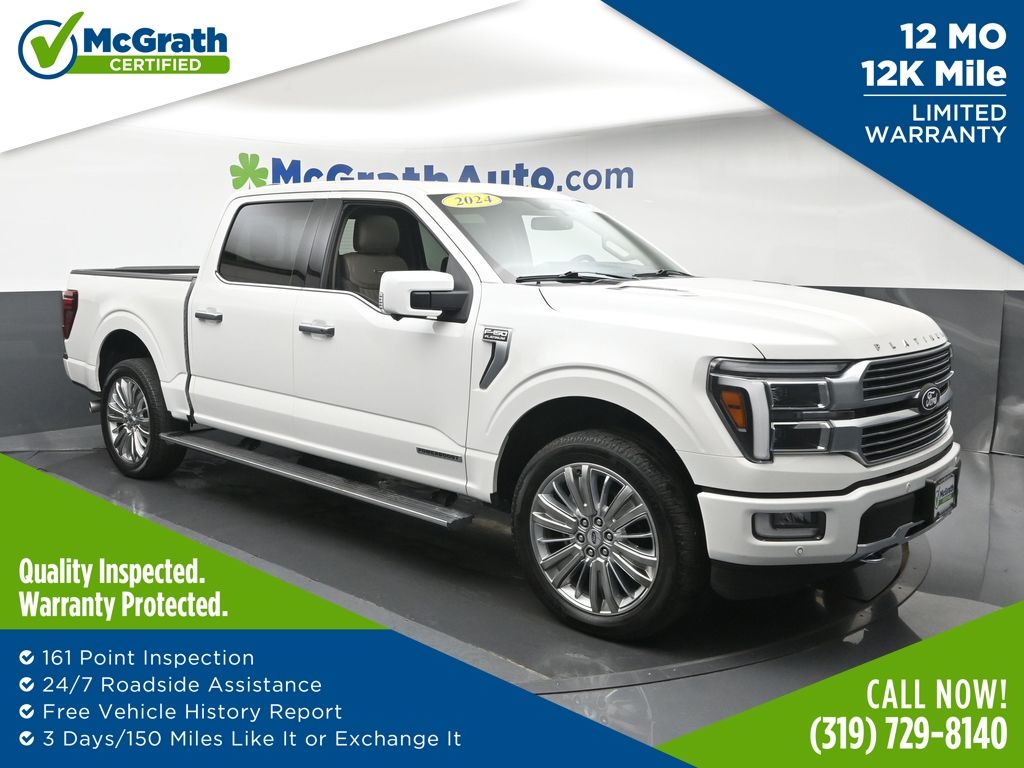 White Metallic 2024 Ford F-150 Pickup Truck Four-Wheel Drive Automatic