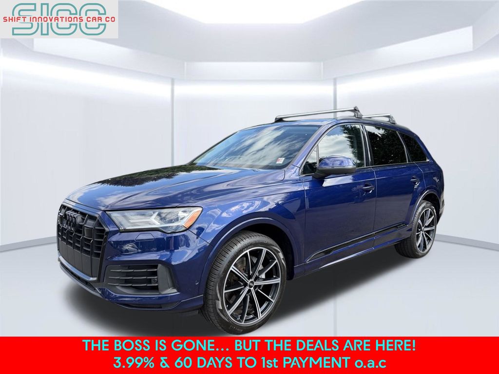 Blue Metallic 2021 Audi Q7 SUV / Crossover All-Wheel Drive 8-Speed Automatic