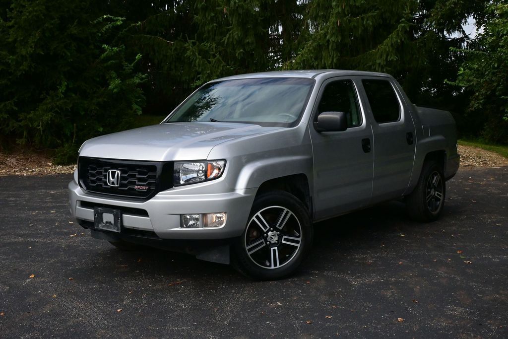 Silver 2012 Honda Ridgeline Pickup Truck Four-Wheel Drive 5-Speed Automatic