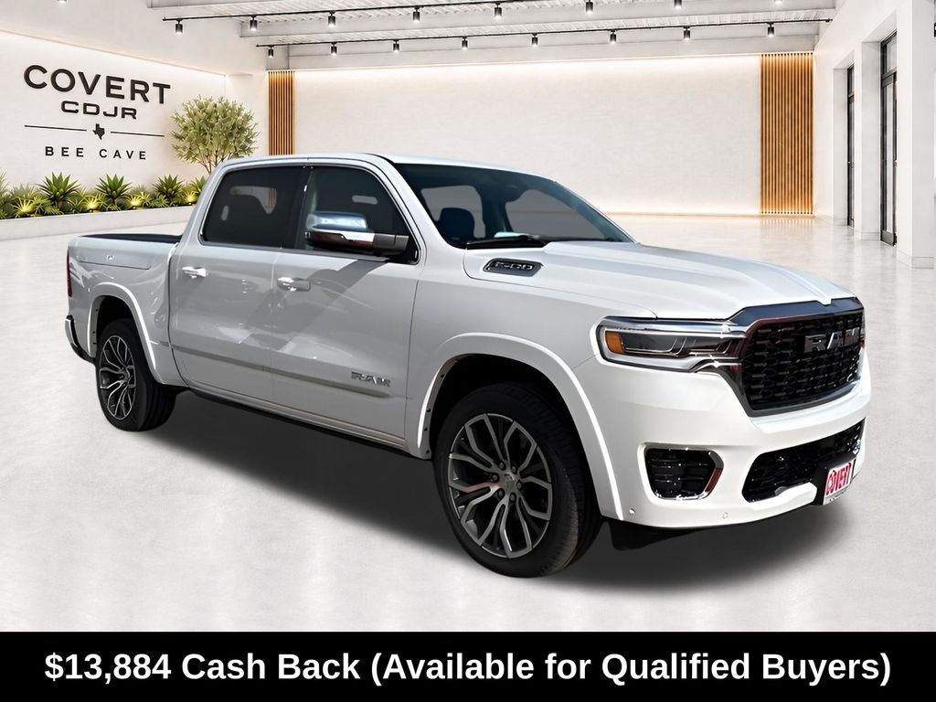 Bright White Clearcoat 2026 RAM 1500 Pickup Truck Four-Wheel Drive 8-Speed Automatic