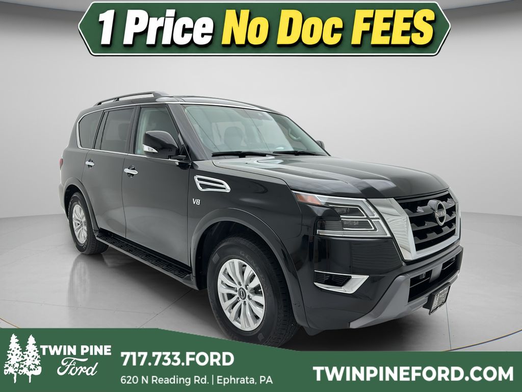 Super Black 2021 Nissan Armada SUV / Crossover Four-Wheel Drive Automatic