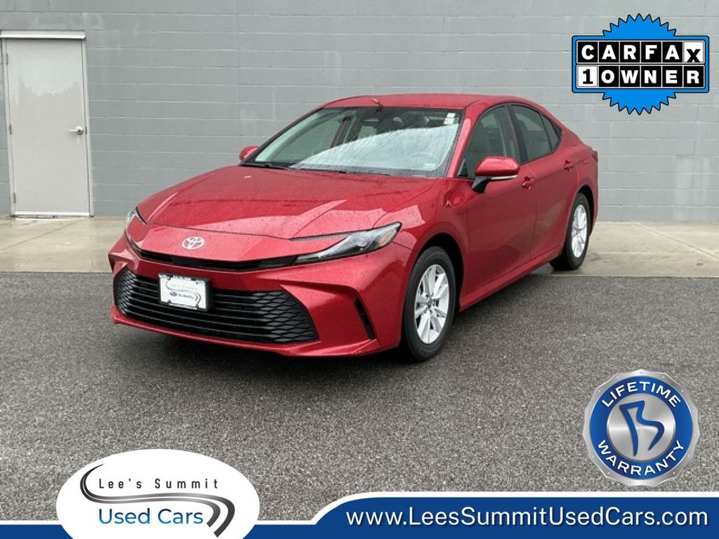Supersonic Red 2025 Toyota Camry LE AWD Sedan All-Wheel Drive Continuously Variable Transmission