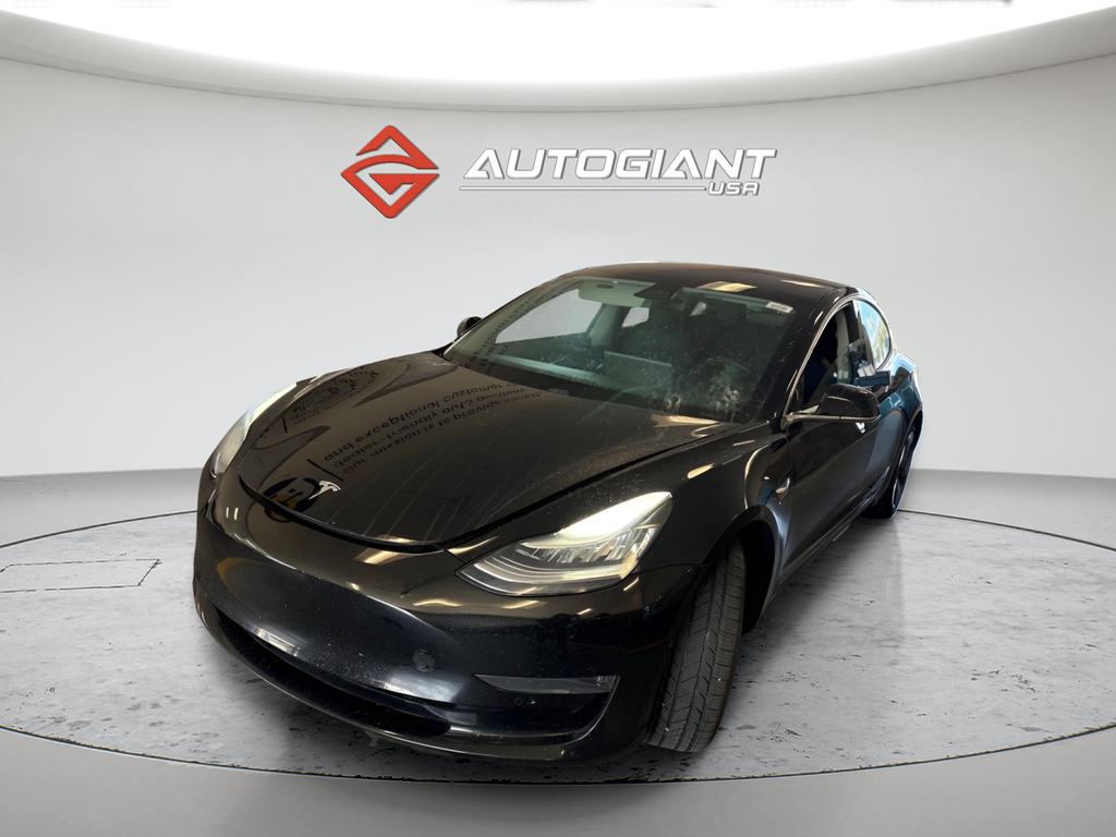 Solid Black 2018 Tesla Model 3 Sedan Rear-Wheel Drive 1-Speed Automatic
