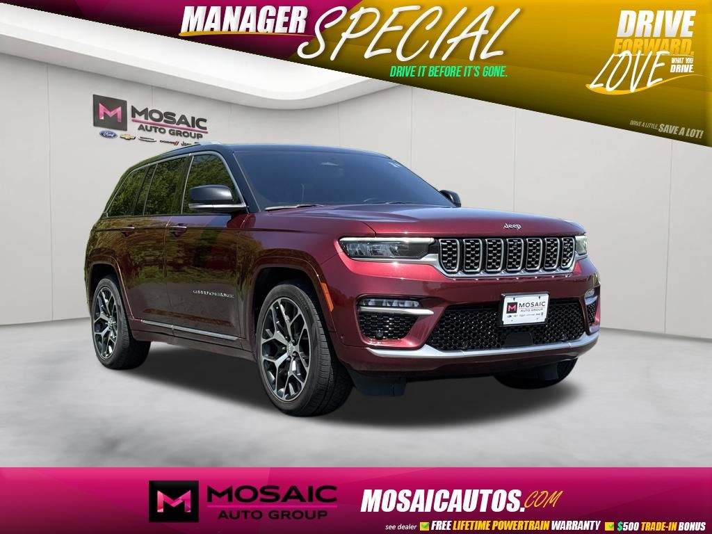 Velvet Red Pearlcoat 2022 Jeep Grand Cherokee SUV / Crossover Four-Wheel Drive 8-Speed Automatic