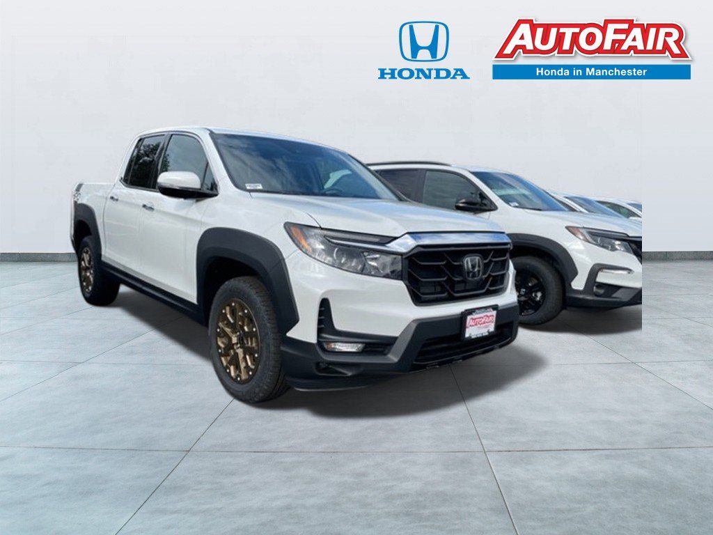 Platinum White Pearl 2021 Honda Ridgeline Pickup Truck All-Wheel Drive 9-Speed Automatic