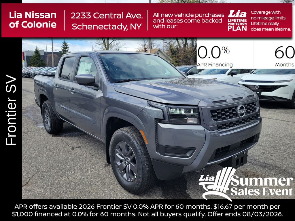 Gray (Gun Metallic) 2026 Nissan Frontier Pickup Truck Four-Wheel Drive 9-Speed Automatic Overdrive