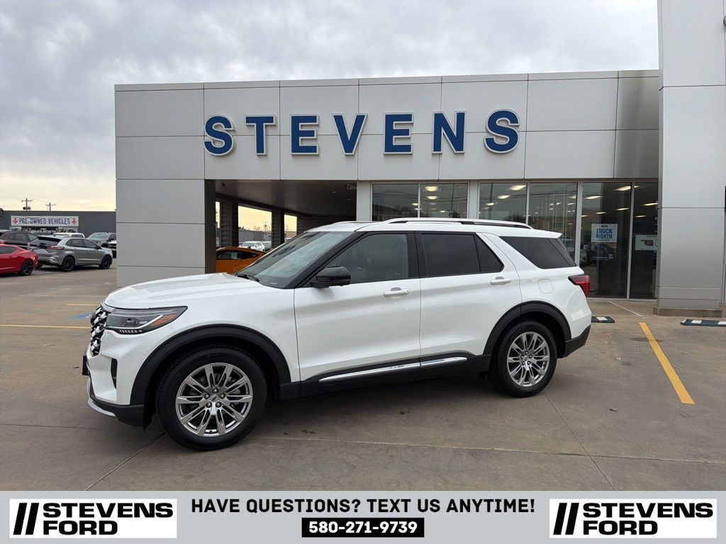 Star White Metallic Tri-Coat 2026 Ford Explorer Platinum RWD SUV / Crossover Rear-Wheel Drive Automatic