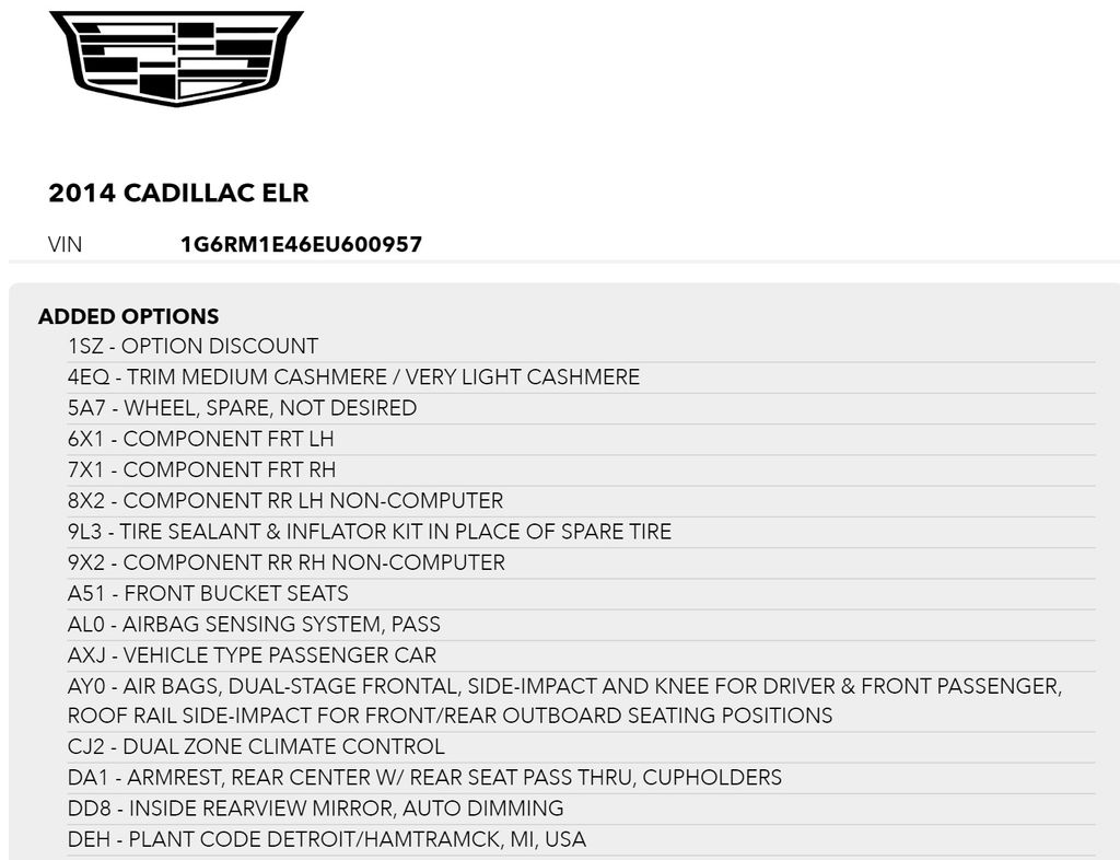 2014 Cadillac ELR Base 20