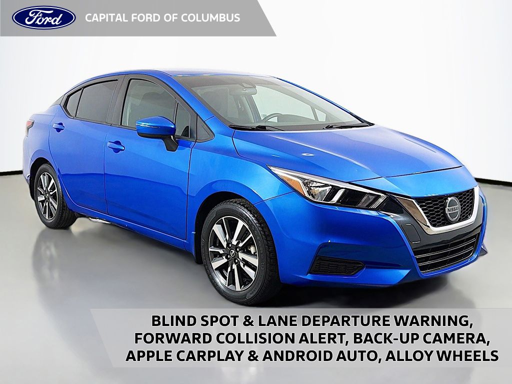 Electric Blue Metallic 2021 Nissan Versa Sedan Front-Wheel Drive Continuously Variable Transmission