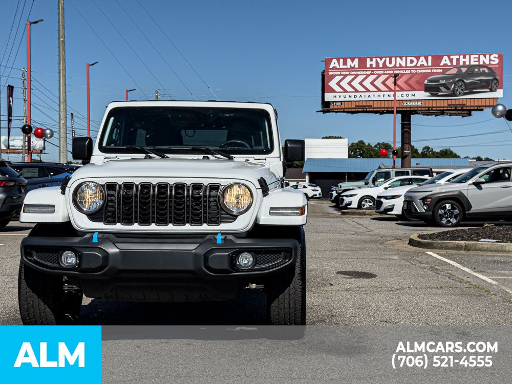 Used 2024 Bright White Clearcoat Jeep Sport S 4xe image 5