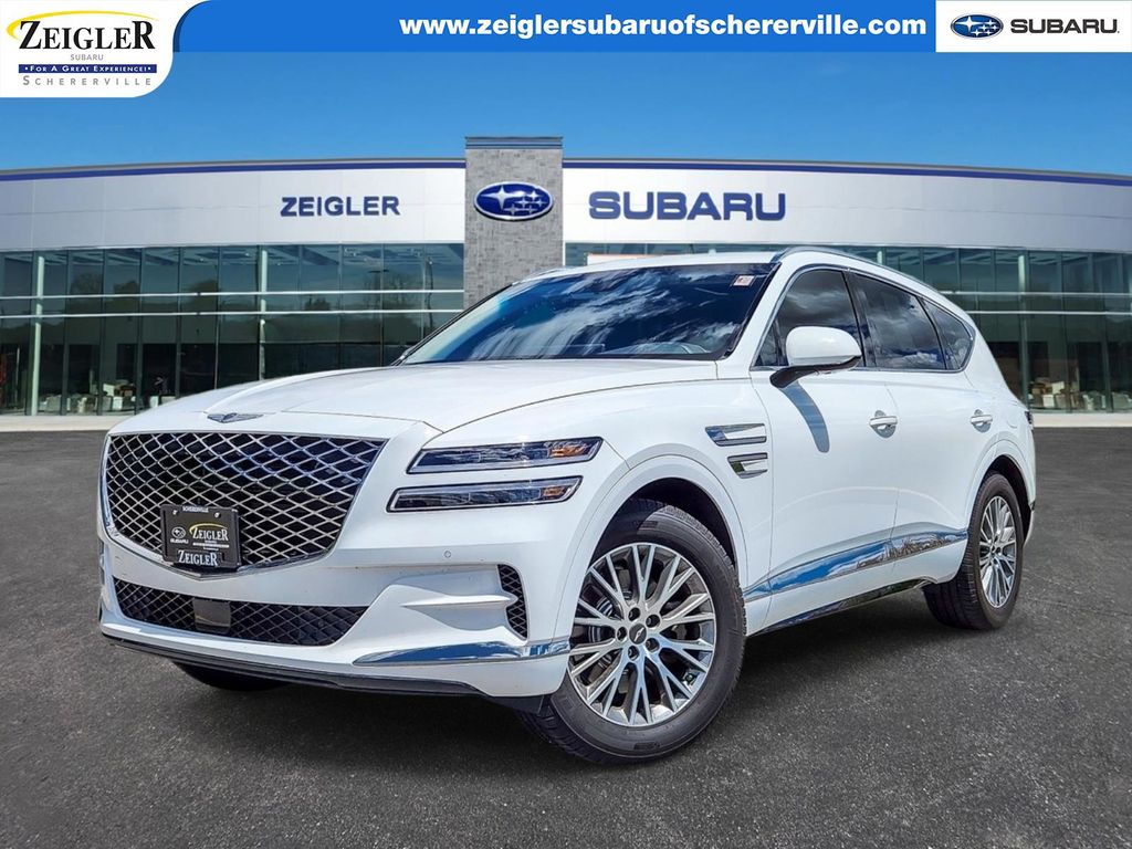 Alta White 2021 Genesis GV80 2.5T RWD SUV / Crossover Rear-Wheel Drive 8-Speed Automatic