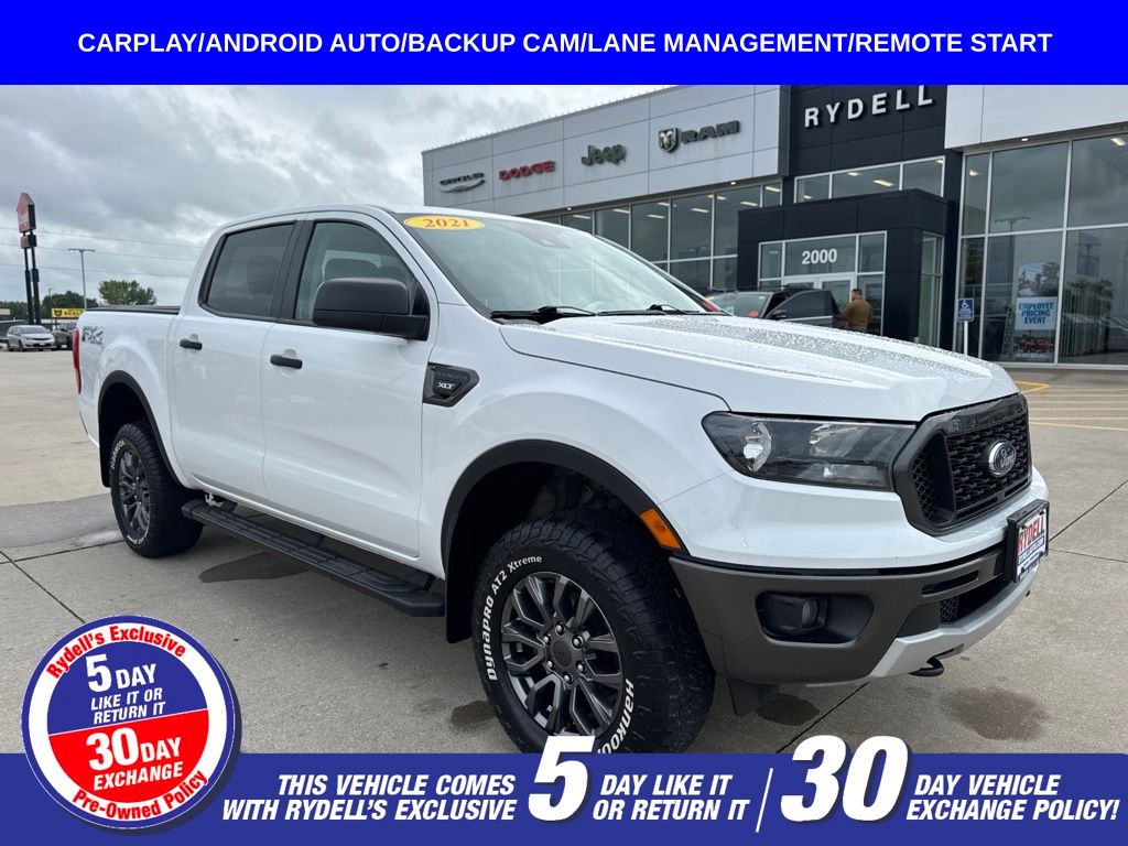 Oxford White 2021 Ford Ranger Pickup Truck Four-Wheel Drive Automatic