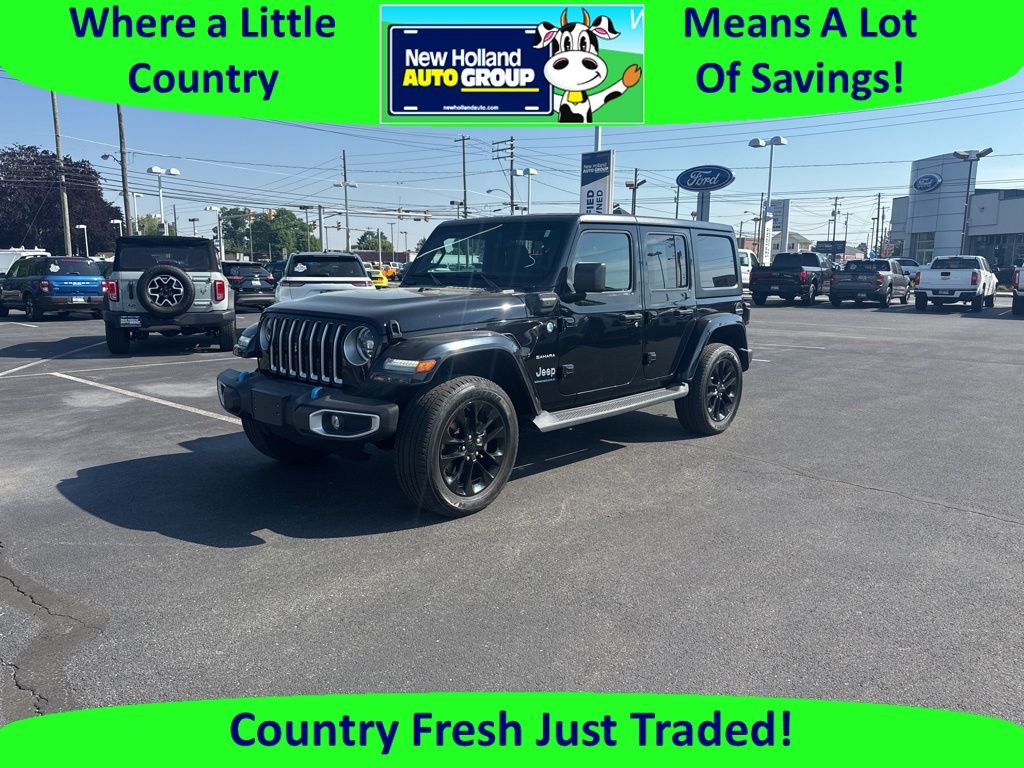 Black Clearcoat 2023 Jeep Wrangler 4xe Sahara 4WD SUV / Crossover Four-Wheel Drive 8-Speed Automatic