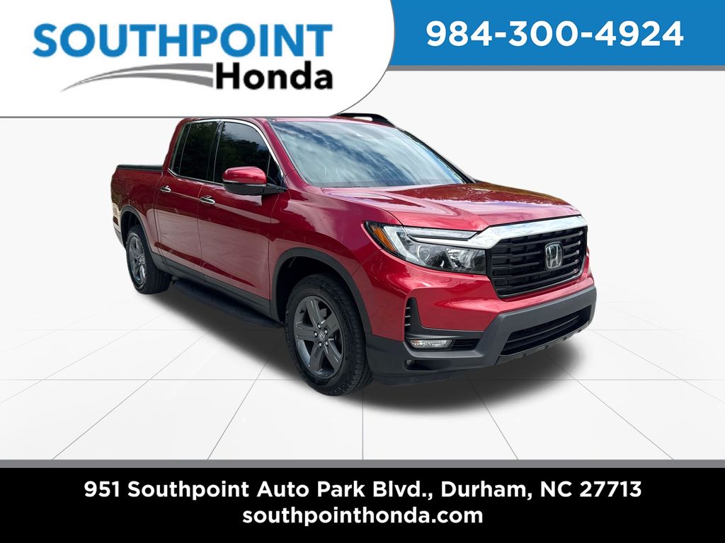 Radiant Red Metallic II 2022 Honda Ridgeline Pickup Truck All-Wheel Drive 9-Speed Automatic