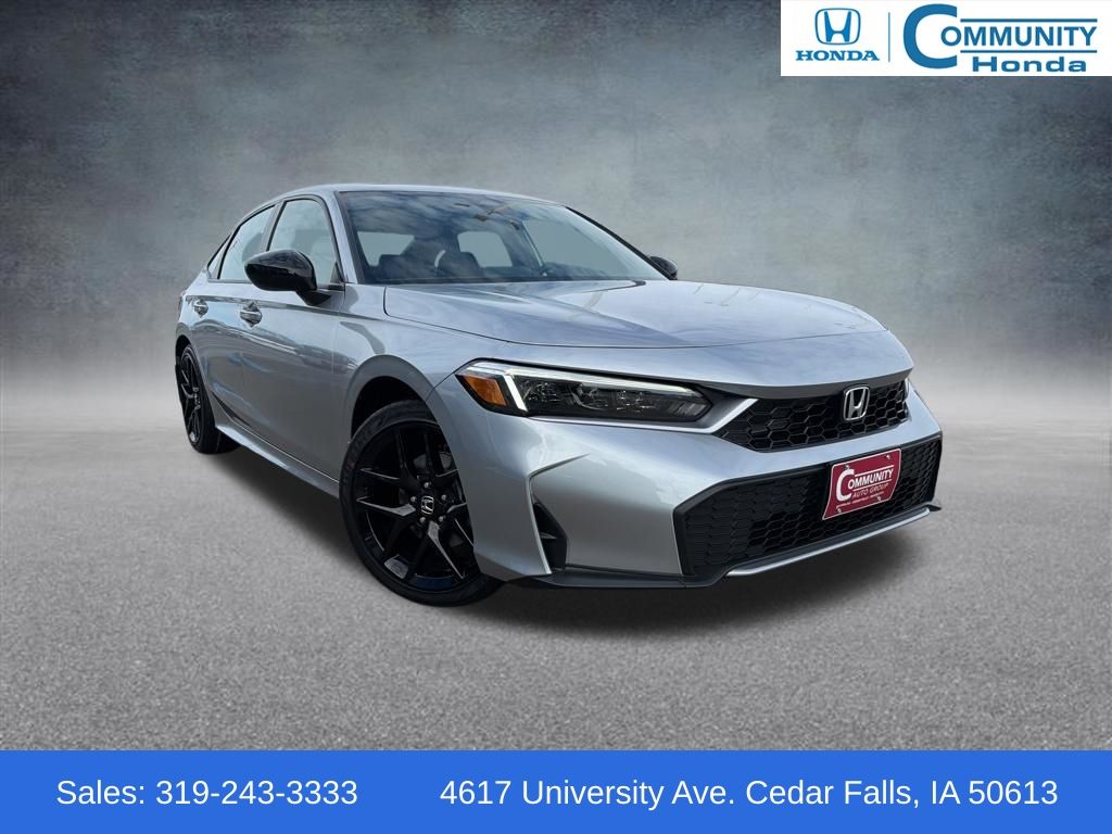 Solar Silver Metallic 2026 Honda Civic Hybrid Sport Sedan FWD Sedan Front-Wheel Drive Continuously Variable Transmission