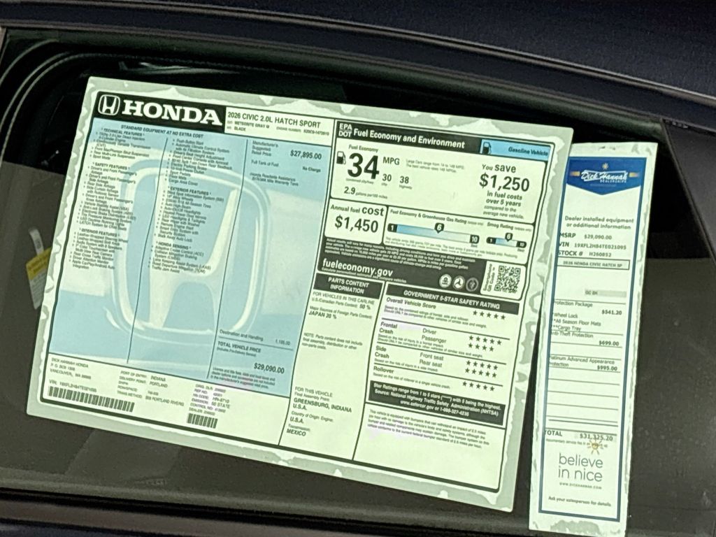 2026 Honda Civic Sport