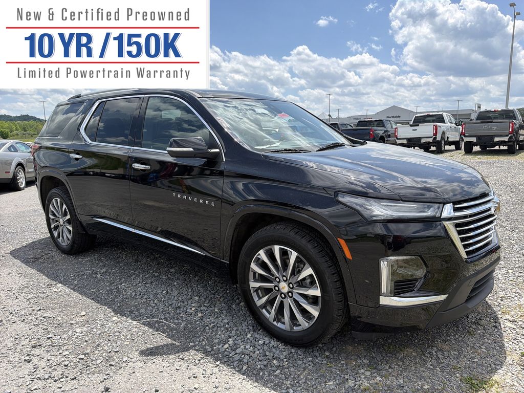 Black Metallic 2023 Chevrolet Traverse Premier AWD SUV / Crossover Four-Wheel Drive 9-Speed Automatic