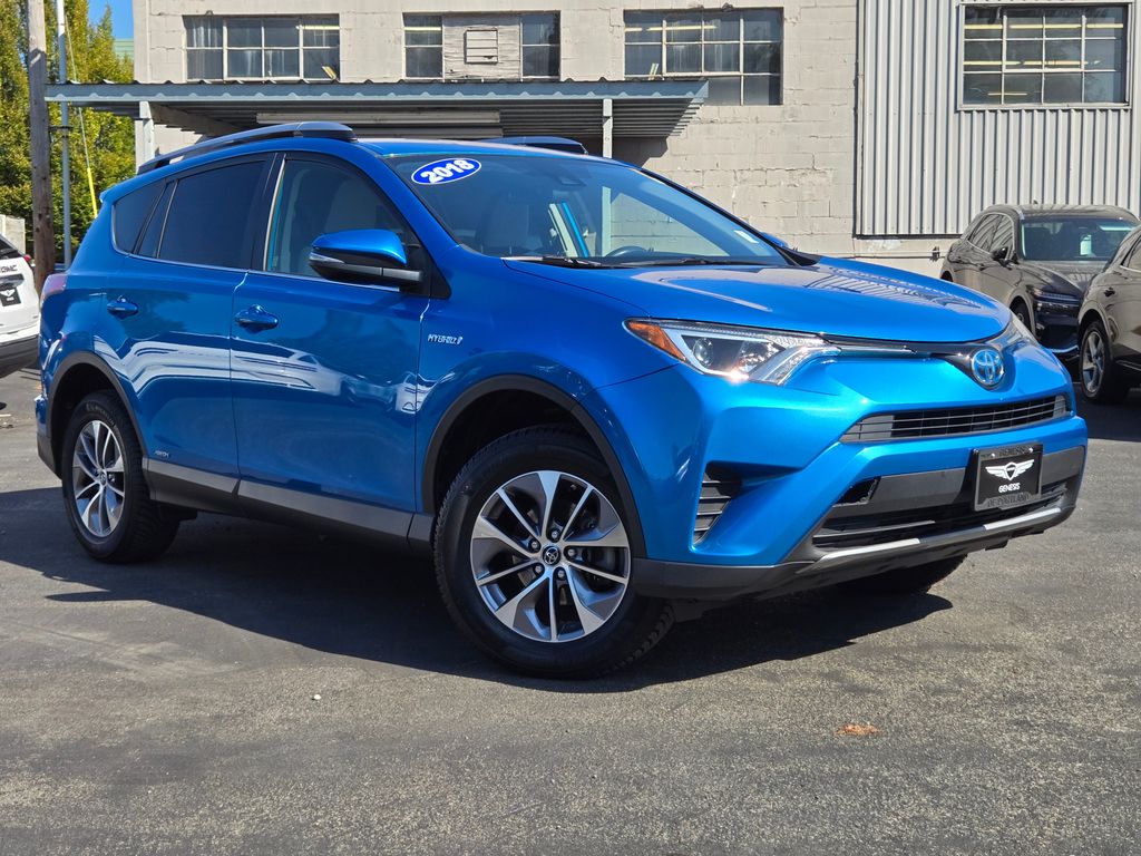 Electric Storm Blue 2018 Toyota RAV4 Hybrid SUV / Crossover All-Wheel Drive Continuously Variable Transmission