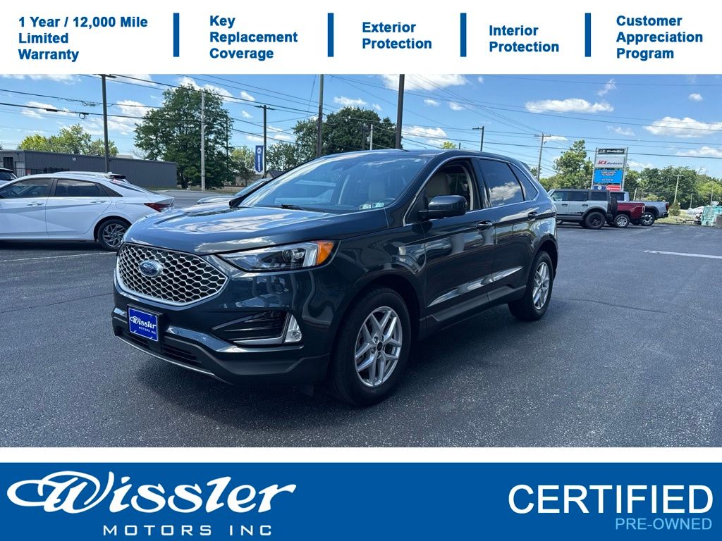 Blue Metallic 2023 Ford Edge SUV / Crossover All-Wheel Drive 8-Speed Automatic
