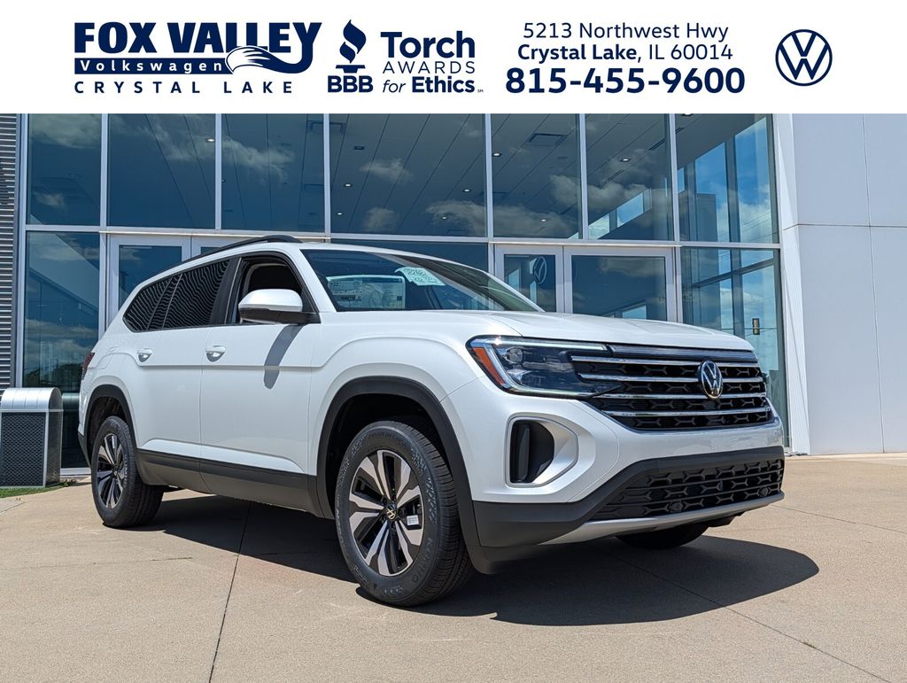 Opal White Pearl 2026 Volkswagen Atlas SUV / Crossover All-Wheel Drive 8-Speed Automatic